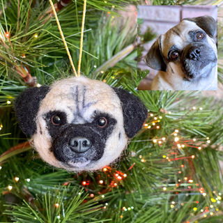 custom pet ornament made from felt