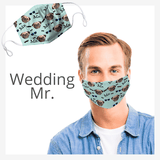 face mask custom wedding groom
