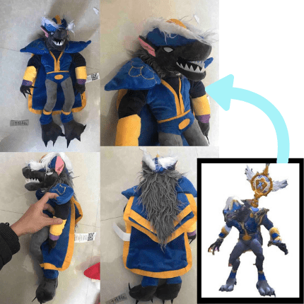 custom world of warcraft worgen plushie