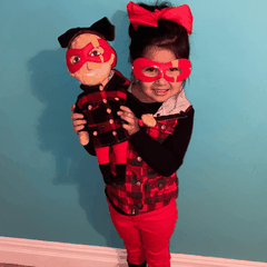 Plush dolls of people 