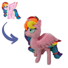 Select to view 'My little pony inspired stuffed animal' image