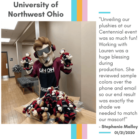 company mascot bulk plush