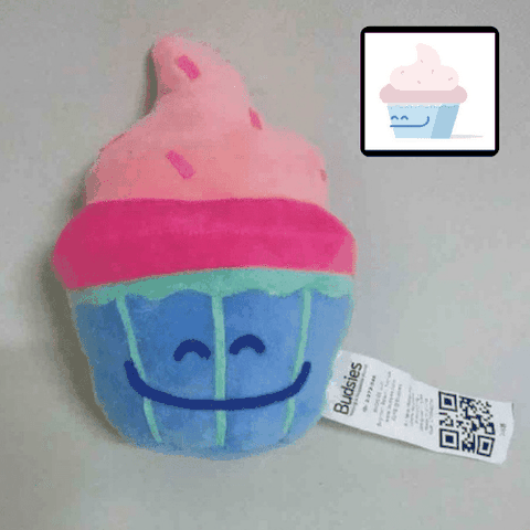 happy cupcake stuffed animal